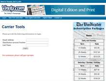 Tablet Screenshot of carriers.vindy.com